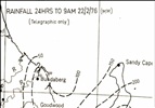 Cyclone Beth, 1976: rainfall distribution